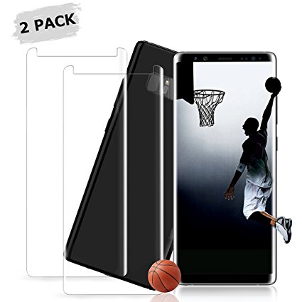 Screen Protector for Galaxy Note 8, 2-Pack Tempered Glass [Case Friendly] 3D Curved Edge Ultra Clear 9H Hardness, [No Bubbles] [Scratch] [Anti-Glare] [Anti Fingerprint], Easy to install (Note 8 2Pack)