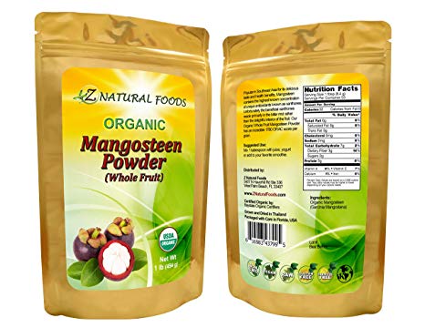 Raw Mangosteen Powder - Non-GMO, Superfood, Antioxidant, Pure, Pesticide-free (1 lb)