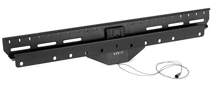 VIVO Black No-Stud Adjustable VESA TV Wall Mount Bracket for 37"-80" Screens | Thin Low Profile, Tilt (MOUNT-NS80A)