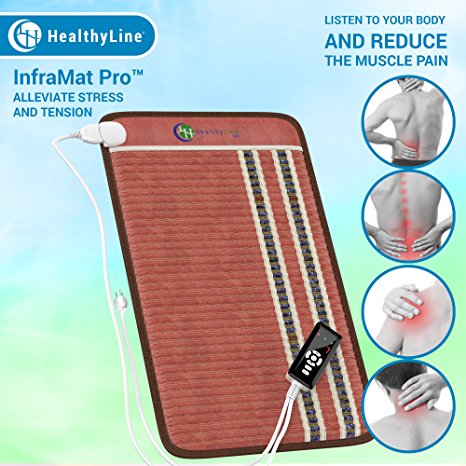 Infrared Heating Pad - Aid Chronic Pain Relief, Arthritis - Negative Ion - FIR Heat - FDA Registered Manufacturer - Adjustable Temperature Setting - Hot Stone Heating Mat (TAO - 32" x 20")