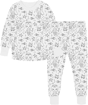 Kid DIY Hand Painted Homewear Set Colouring Pajama Sets For Boy And Girl Can Play With And Wear 3 Month Girl