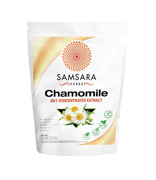 Chamomile Extract Powder - 20:1 Concentrated Extract - (4oz / 114g) Non - GMO, POTENT, HIGHLY CONCENTRATED