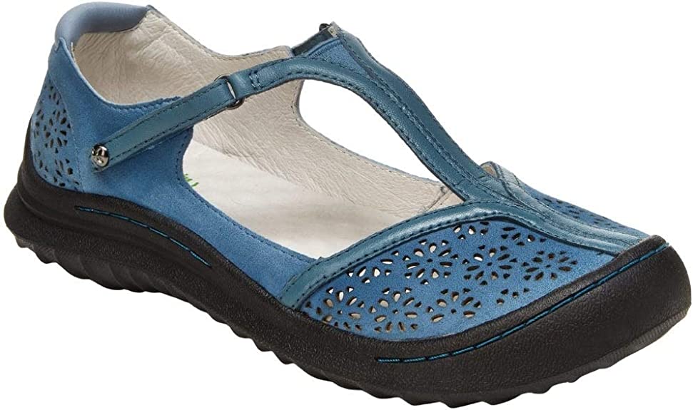 Jambu Womens Creek Perforated T-Strap Sandals