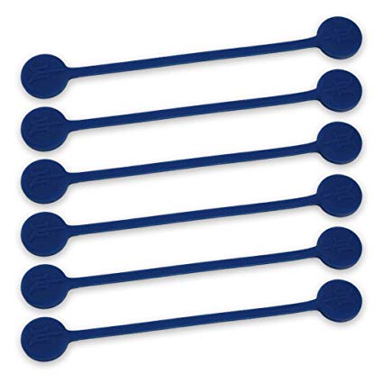 TwistieMag Strong Magnetic Twist Ties - The Deep Ocean Blue Collection - Navy Blue 6 Pack - Super Powerful Unique Solution for Cable Management, Hanging & Holding Stuff, Fidgeting, Or Just for Fun!