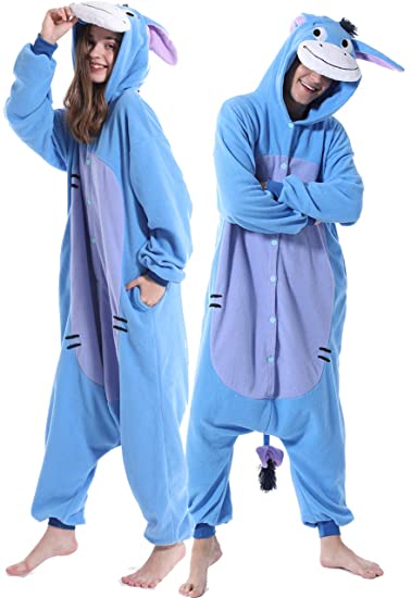 Adult Animal Plush One Piece Animal Pajamas Xmas Costume One Piece Cosplay Sleepwear For Women Men