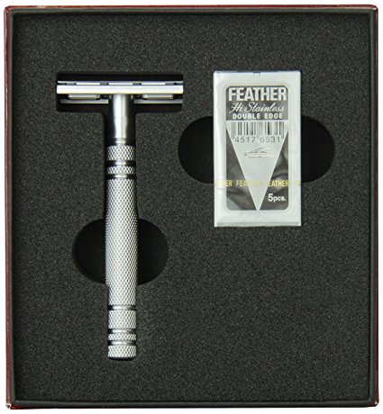 Feather All Stainless Steel Double Edge Shaving Razor