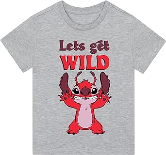 Disney Stitch Shirt | Boys Tee Shirts | Leroy Stitch T-Shirt