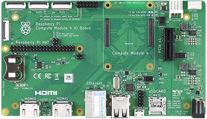 Waveshare Raspberry Pi Compute Module 4 IO Board a Development Platform and Reference Base-Board Design for CM4 Without WiFi