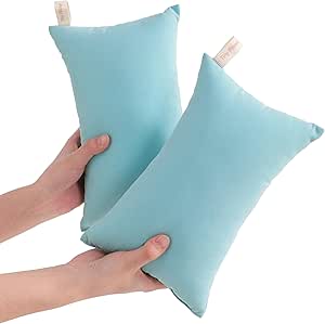 NTBAY Tiny Pillows, Down Alternative 7"x11" Microfiber Mini Pillows for Travel, Pets, Soft Machine Washable Small Pillows for Neck, Wrist, Lumbar and Knee, Aqua