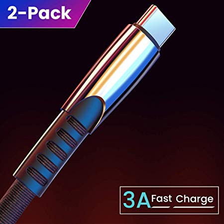 USB C Cable (3A Fast Charging) (2 Pack/6.6FT), Ainope Durable Denim Cloth Type C Cable Cord,USB-A 2.0 to USB-C Cable Charger Compatible with Samsung Galaxy S9 S8 Note 9 8, LG V20 V30 G5 G6