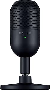 Razer Seiren V3 Mini - Microphone USB ultra-compact (microphone à condensateur 14 mm, directivité supercardioïde, détecteur de mise en sourdine, absorbeur de chocs intégré) Noir