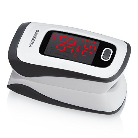 MeasuPro Instant Read Digital Pulse Oximeter, Pulse Rate Monitor and SpO2 Oxygen Sensor, Includes Batteries, CE