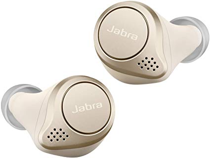 Jabra Elite 75t Earbuds – Alexa Enabled, True Wireless Earbuds with Charging Case, Gold Beige – Bluetooth Earbuds with a More Comfortable, Secure Fit, Long Battery Life and Great Sound Quality