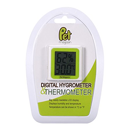Pet Magasin Digital Thermometer and Hygrometer for Terrariums and Aquariums
