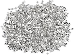 1440PCS Glass Rhinestones Clear Crystal Flatback Rhinestones White Color Sparkly Rhinestones Crystal Glass Nail Art Rhinestones for Clothing Handbags Phone Case DIY (SS5 1.7-1.8mm)