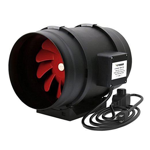 VIVOSUN 8 Inch 720 CFM Inline Duct Fan with Variable Speed Controller for Ventilation