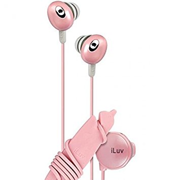 iLuv iEP311PNK The Bean In-Ear Stereo Earphone with Volume Control - Pink