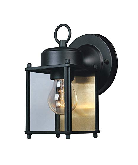 Designers Fountain 1161-BK Value Collection Wall Lanterns, Black(Black Finish Clear Glass)