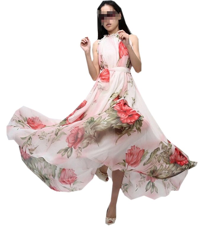 Xinliya Maxi One-piece Dress Beach Long Dress Expansion Skirt, free size, White