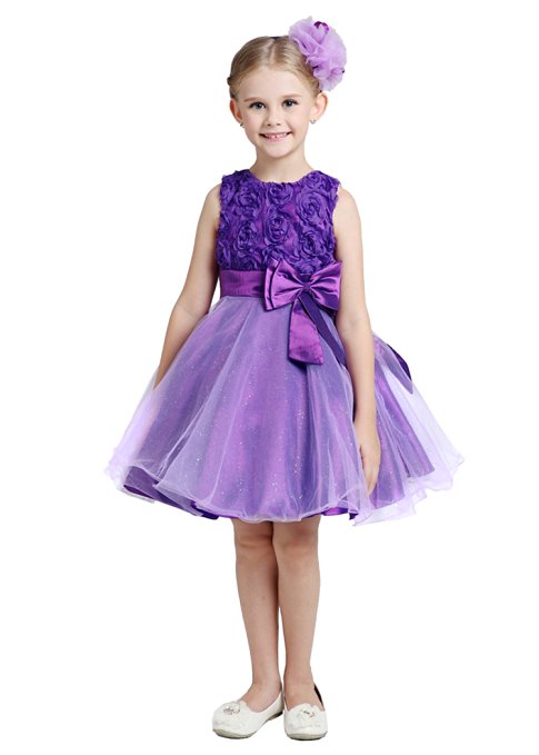Acecharming Girls Flower Formal Party Wedding Bridesmaid Dress for 2-12 Years