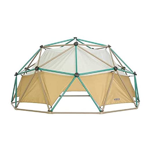 NEW! Powder-coated Steel Dome Climber with Earthtone Canopy and Real "Rock-climbing Hand Grips", Tan/Green Finish