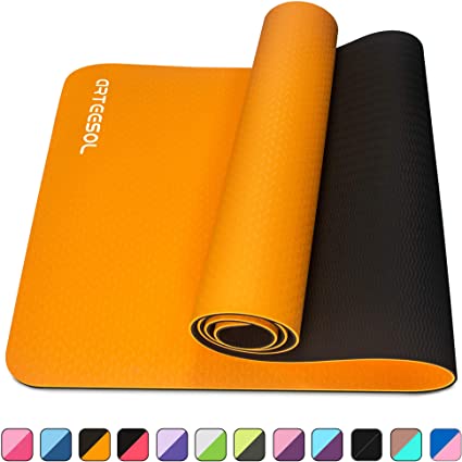 arteesol Exercise Mat, Anti-Tear Eco Friendly Yoga Mat, Non-Slip 6mm Thick Large Fitness Mat with Carry Straps, Premium for Pilates, Fitness, Women and Men 183 cm x 61 cm x 6 mm