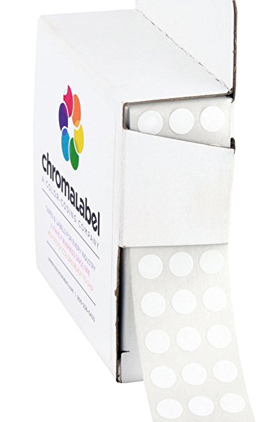 1/4" White Color-Coding Dot Stickers | Permanent Adhesive, 0.25 in. — 1,000 Labels per Dispenser Box