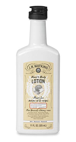 J.R. Watkins Hand & Body Lotion, Coconut Milk & Honey, 11 ounce