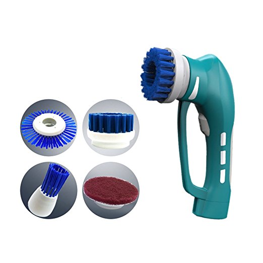 Handheld Cleaner Brush,ETTG Power Scrubber Cleaning Kit Portable Cordless Power Scrubber Brush for Kitchen,Bathroom,etc(Changer Model)