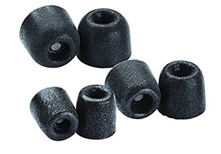 Comply Premium Replacement Foam Earphone Earbud Tips - Isolation Plus Tx-100 (Black, 3 Pairs, S/M/L)