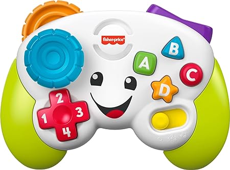 Fisher-Price Laugh & Learn Baby & Toddler Toy, Game & Learn Controller Pretend Video Game with Music & Lights for Ages 6  Months​