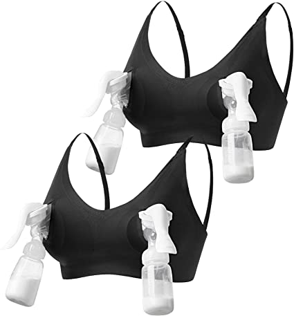 HOFISH Women's Plus Cup Hands Free 3-in-1 Pumping Bra, Maternity Nursing Bras & Everyday Bra