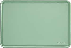 KitchenAid Classic Plastic Cutting Board with Perimeter Trench and Non Slip Edges, Dishwasher Safe, 12 inch x 18 inch, Green