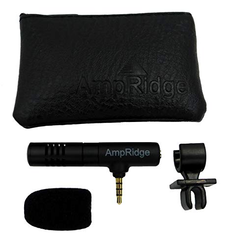 Ampridge MMSP MightyMic S  Shotgun Cardioid Video Microphone for iPhone/iPad/Android with Headphone Monitor