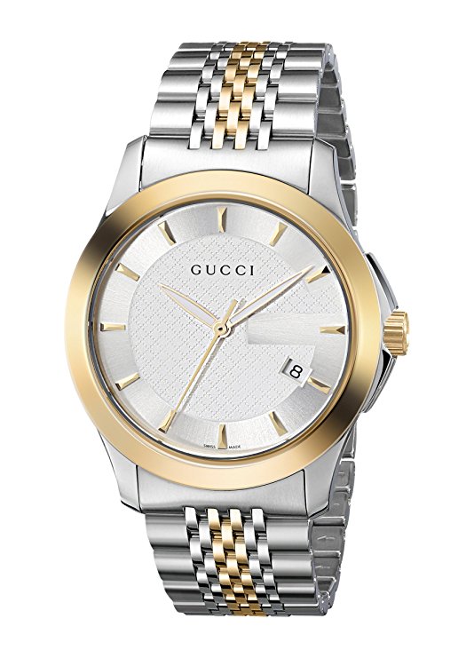 Gucci Men's YA126409 Gucci Timeless Steel and Gold-Tone PVD Watch