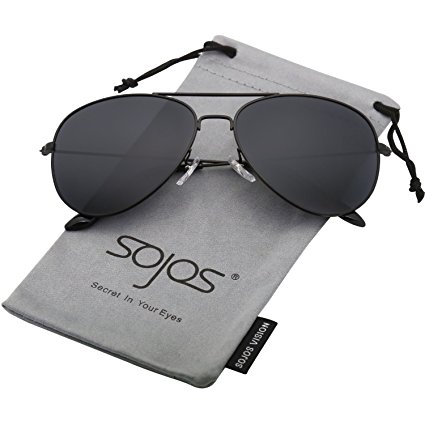 SojoS Classic Aviator Polarized Sunglasses Mirrored UV400 Lens SJ1054