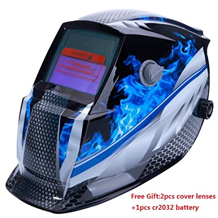 Z ZTDM Welding Helmet Pro Solar Auto Darkening Racer Mask,Adjustable Shade Range DIN 9-13/Grind DIN 4,Welder Protective Gear ARC MIG TIG,CE EN379 ANSI Z87.1 Upgrade Version