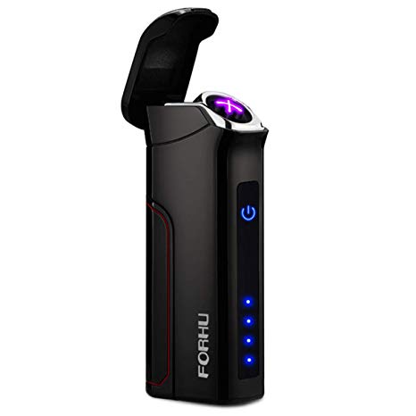 Electric Lighter with Removable 800mAh Battery USB Rechargeable Flameless Windproof Electronic Pulse Double Arc Cigarette Lighter 2017 FORHU Hi-Lighter