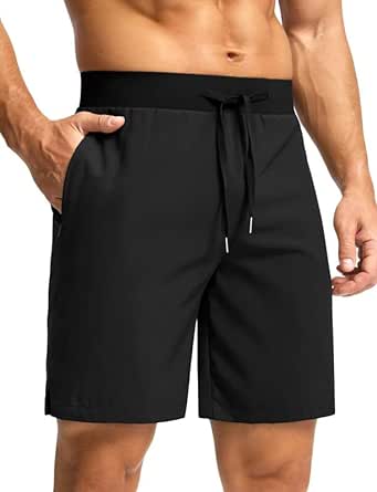 G Gradual Men's Workout Shorts with Zipper Pockets 7'' Lightweight Quick Dry Athletic Gym Running Shorts for Men