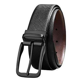 Savile Row Company  Men's Top Grain Leather Reversible Belt - Classic & Fashion Designs