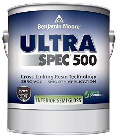 Benjamin Moore Ultra Spec 500 Interior Paint - Semi-Gloss Finish (Gallon, White)