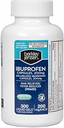 Berkley Jensen Ibuprofen 200mg Liquid Gel Capsules, 300 ct.
