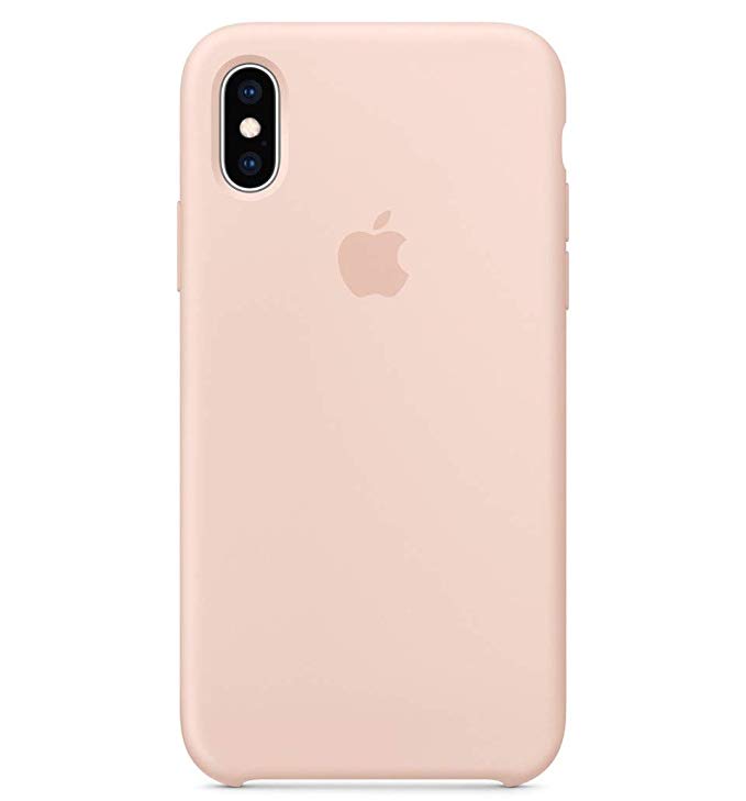 BigMike Compatible for iPhone Xs Case, Liquid Silicone Gel Rubber Shockproof Case Soft Microfiber Cloth Lining Cushion Compatible with iPhone Xs (5.8") (Pink Sand)