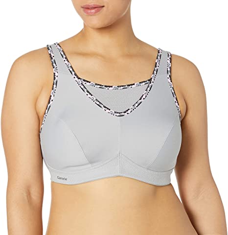 Glamorise Women's Full Figure No Bounce Plus Size Camisole Wirefree Back Close Sports Bra #1066