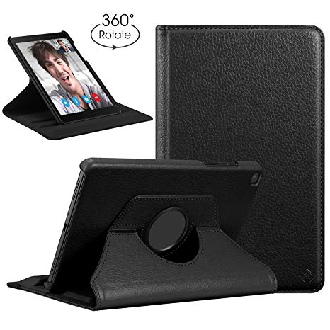 Fintie Rotating Case for Samsung Galaxy Tab A 8.0 2019 Without S Pen Model (SM-T290 Wi-Fi, SM-T295 LTE), Premium PU Leather 360 Degree Swivel Stand Cover, Black