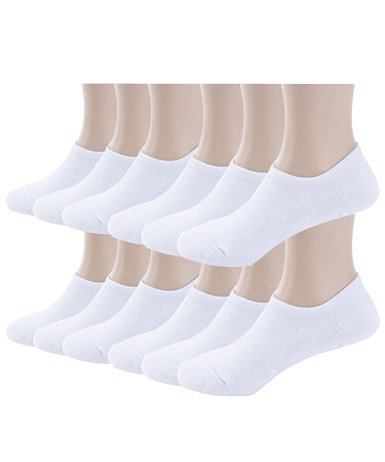 Womens 12 Pack Athletic No Show Low Cut Casual Ankle Thin Cotton Socks Anti Skid