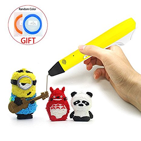 3D Printing Pen DIY for Doodling, Art, Craft Making, 3D Modeling Use Filament Refills 1.75 mm PLA/PCL USB Power No Mess, Non-Toxic, Suitable for Kids & Adults