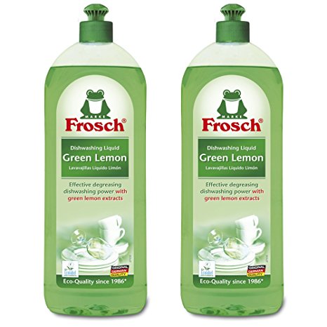 Frosch Natural Green Lemon Hand Dish Washing Soap, 750 ml (Pack of 2)