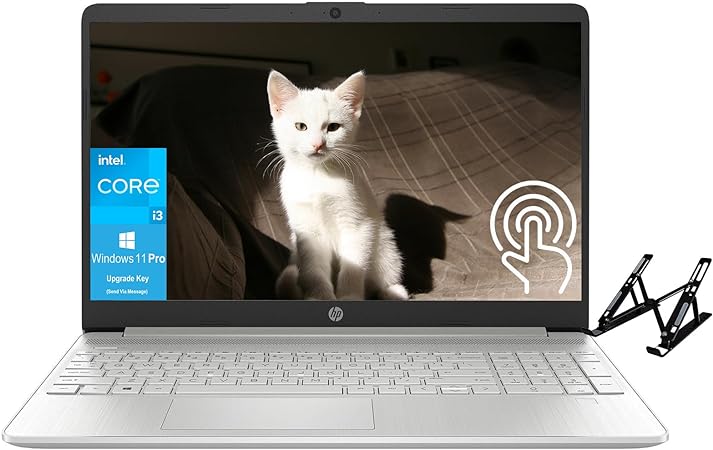 HP Business 15.6" Touchscreen Laptop - HD Display, Intel Core i3-1215U(6-core), 32GB RAM, 2TB SSD, Intel UHD Graphics, Webcam, Long Battery Life, HDMI, Windows 11 Pro, with Laptop Stand