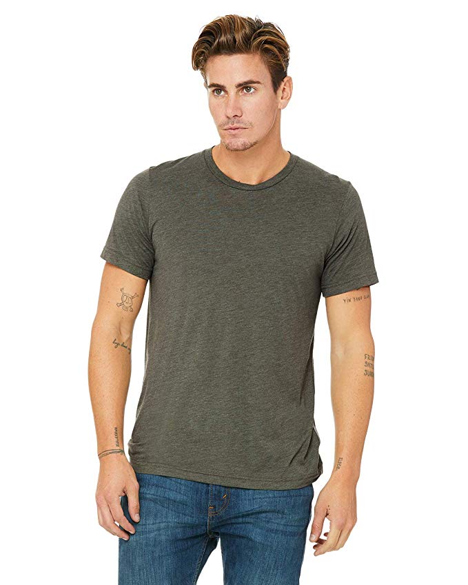 Canvas 3415c Mens 3.4 Oz. Short Sleeve V-neck Triblend